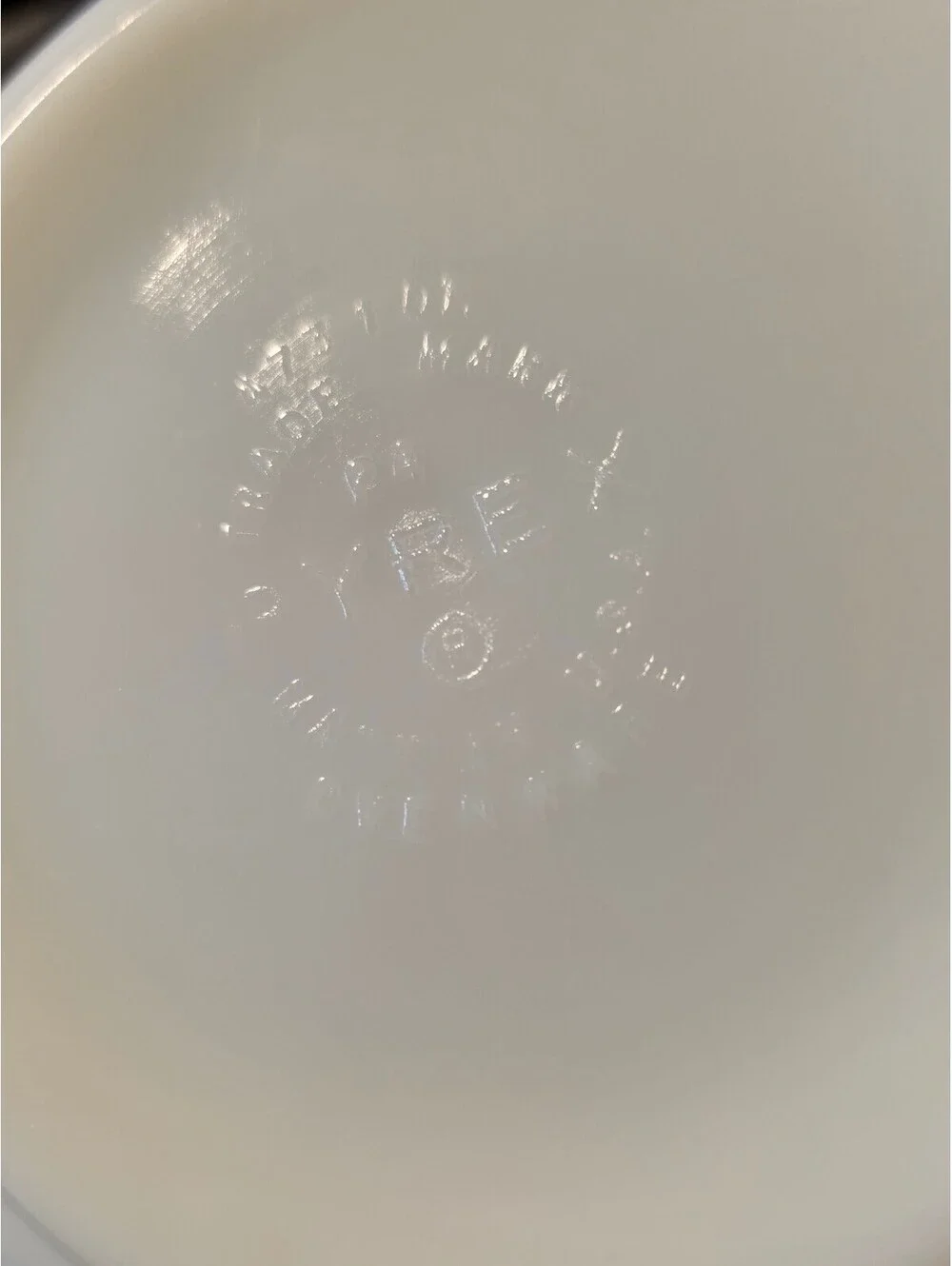 Vintage Pyrex Town and Country Cinderella Mixing Bowl 1.5 Pint White Brown Starb